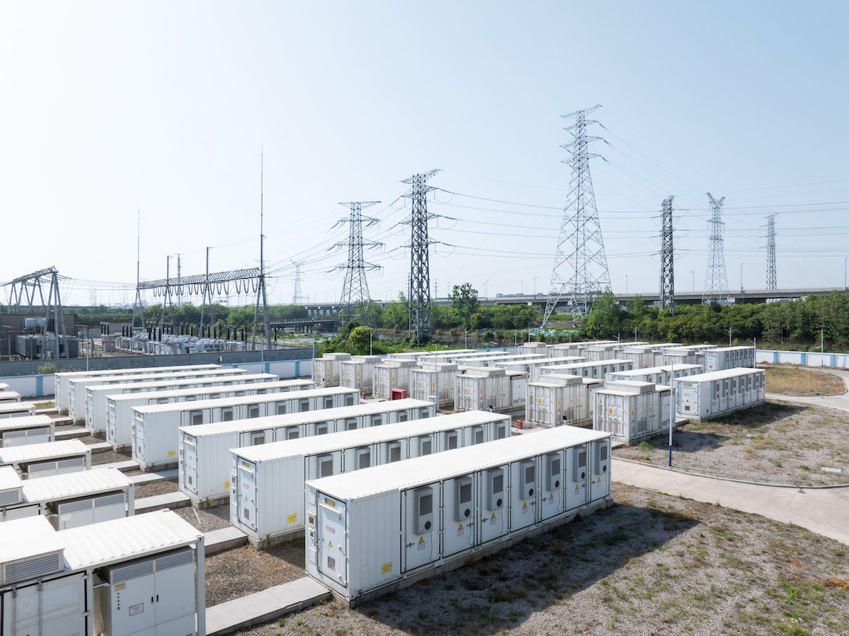 Energy storage batteries in a substation